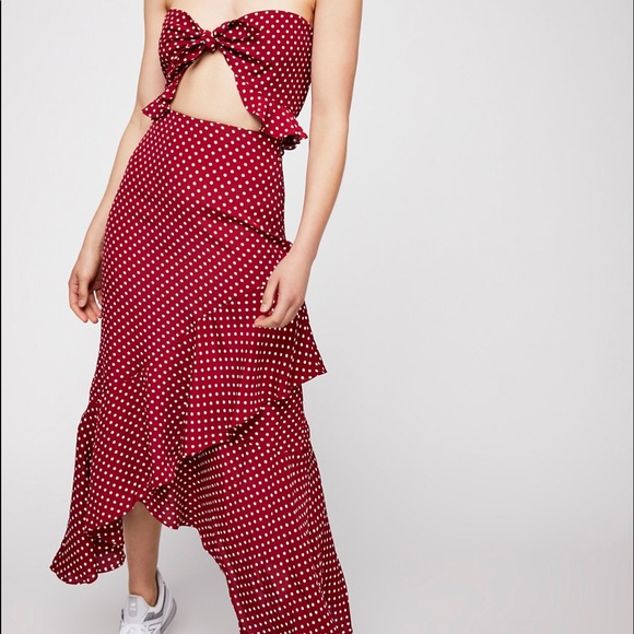 Free People (Flynn Skye) Polka Dot Maxi Dress - Picture 2 of 4